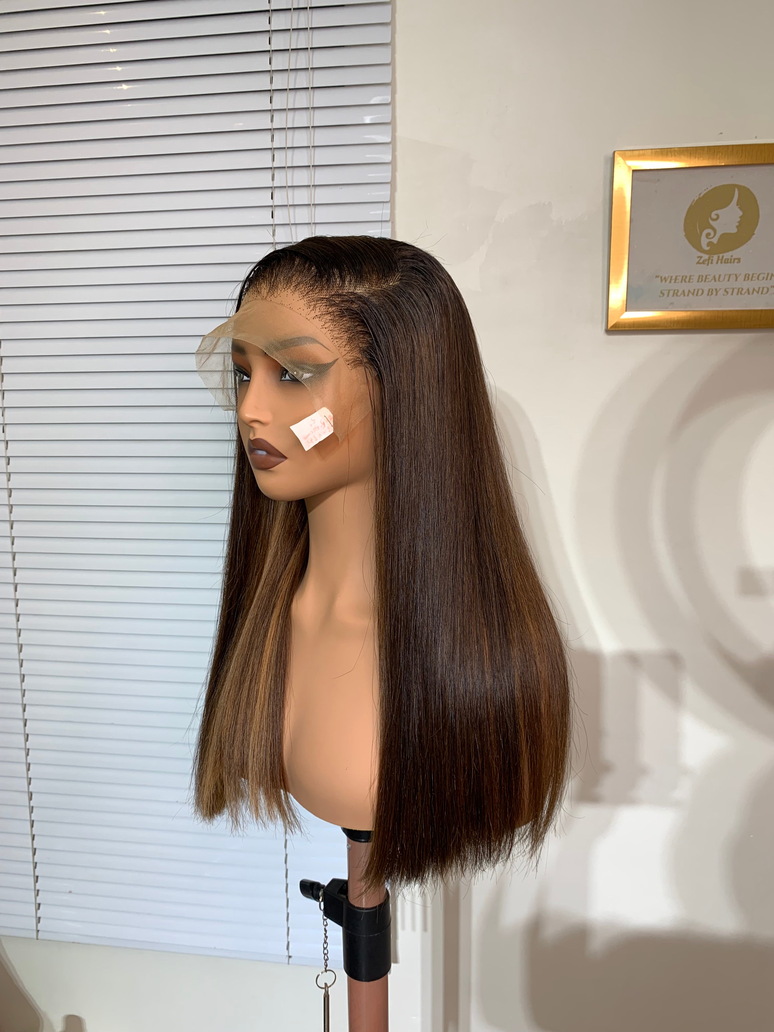 18 inches raw SDD Bone Straight Wig